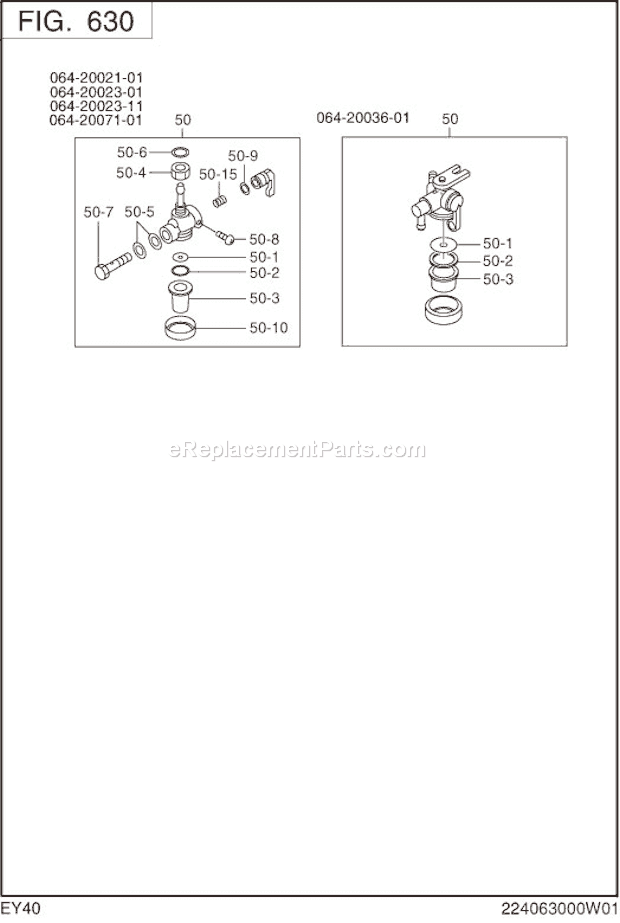 Subaru / Robin EY400DD2180 Engine Page K Diagram