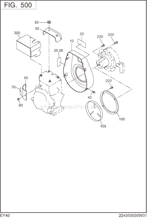 Subaru / Robin EY400DD2300 Engine Cooling,Starting Diagram