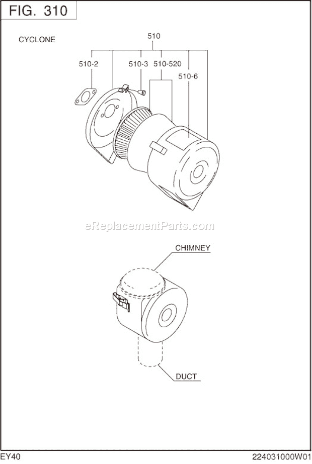 Subaru / Robin EY400DS8520 Engine Page D Diagram