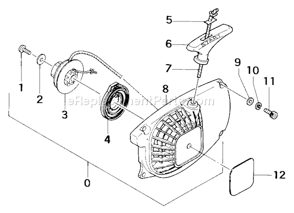 Tanaka ECS-3500 Chainsaw Page E Diagram