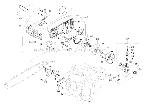 Tanaka ECS-3500 Chainsaw Page F Diagram