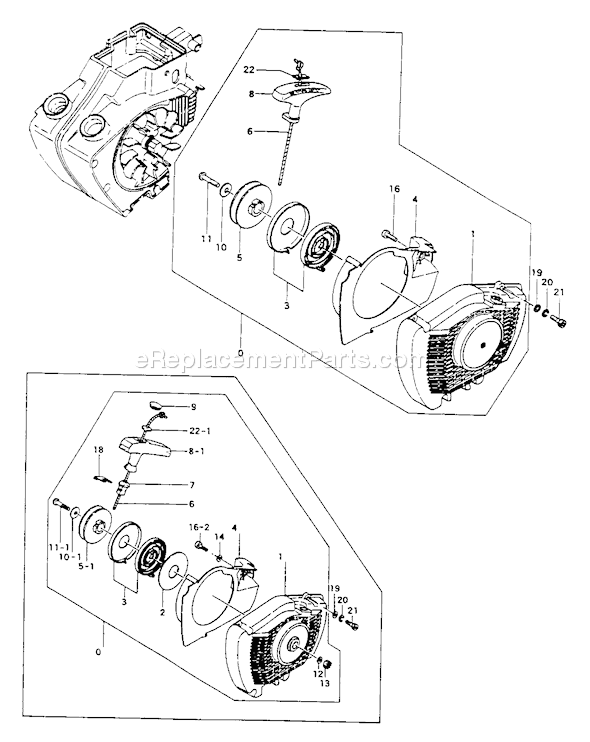 Tanaka ECS-351 Chainsaw Page I Diagram