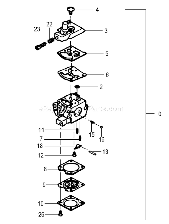 Tanaka ECV-5601 Chainsaw Page B Diagram