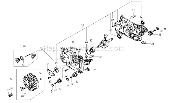 Tanaka ECV-5601 Chainsaw Page D Diagram