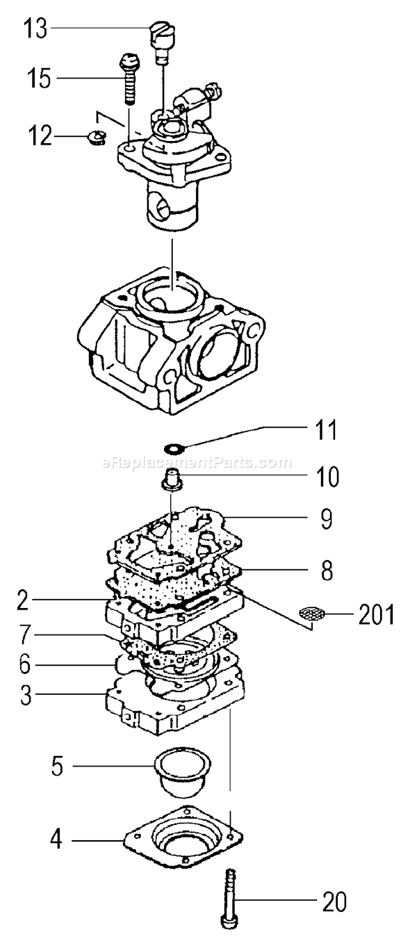 Tanaka PF-3000 Utility / Scooter Engine Page B Diagram