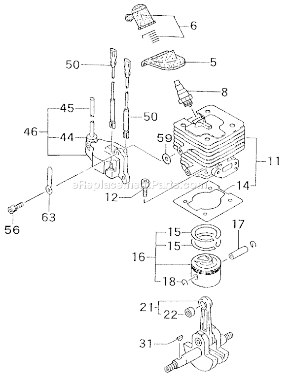Tanaka PF-4010 Utility / Scooter Engine Page C Diagram