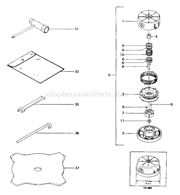 Tanaka TBC-202 Trimmer / Brush Cutter Page H Diagram
