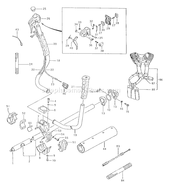 Tanaka TBC-355DH Brush Cutter Page G Diagram