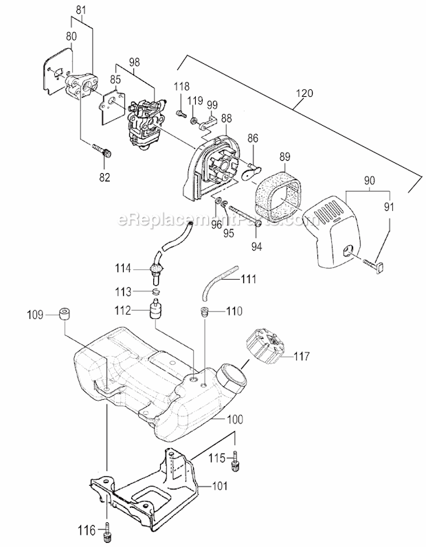 Tanaka TPS-260PF Extended Reach Pole Saw Page C Diagram