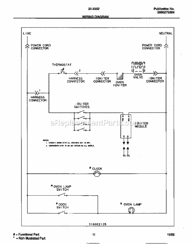 Tappan 30-3352-00-05 Gas Tappan Gas Range - 5995275384 Page G Diagram