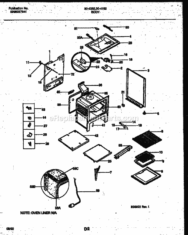 Tappan 30-4182-23-02 Gas Range - Gas - 5995227641 Page C Diagram