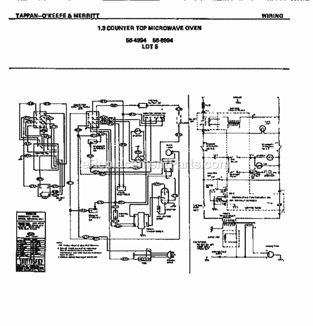 Tappan 56-4204-10-01 Table Top Microwave Oven Page R Diagram