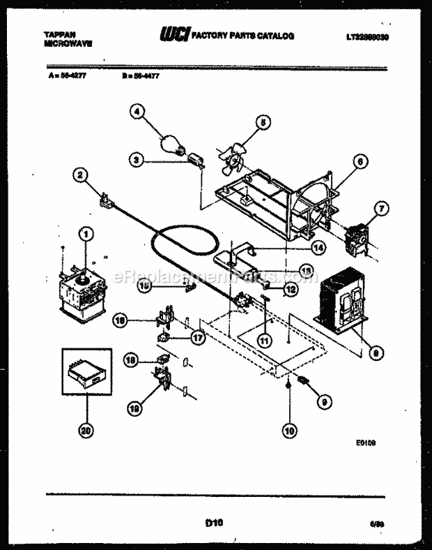Tappan 56-4277-10-02 Table Top Microwave Power Control Diagram