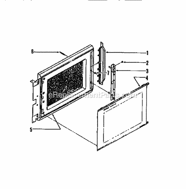 Tappan 56-4994-10-05 Table Top Microwave Oven Door Diagram