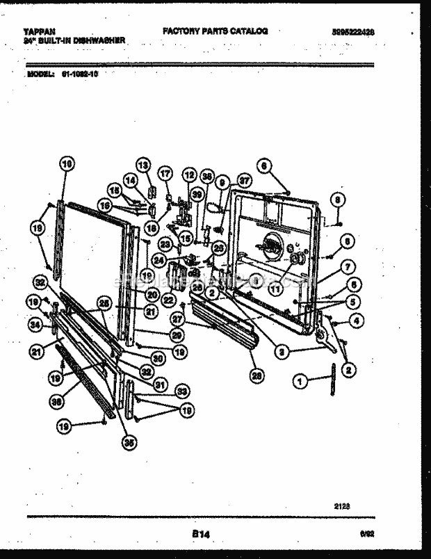 Tappan 61-1082-10-00 Dishwasher - 24