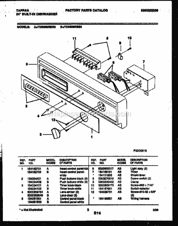 Tappan TDB668RBR0 24