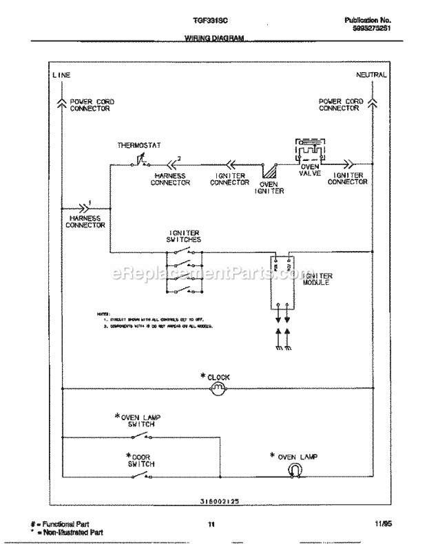 Tappan TGF331SCDB Freestanding, Gas Tappan Gas Range - 5995275251 Page G Diagram