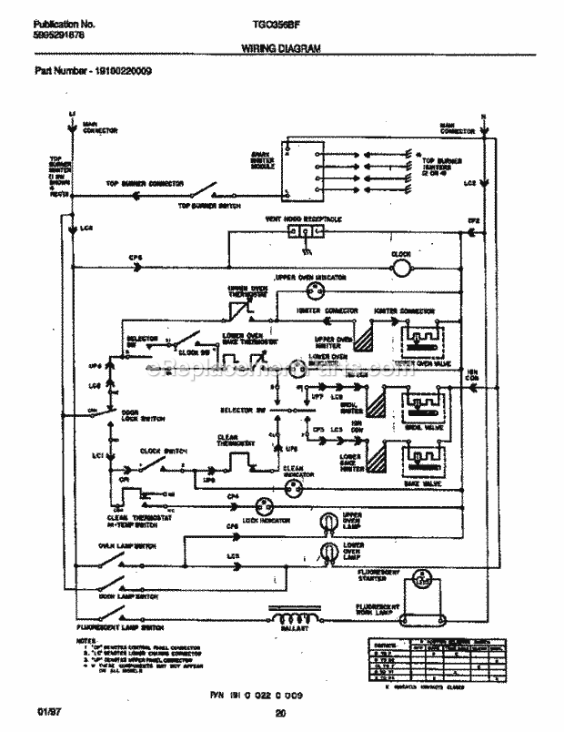 Tappan TGO356BFDA Freestanding, Gas Tappan Gas Range - 5995291878 Page J Diagram