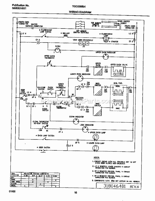 Tappan TGO356BHD3 Gas Tappan/Gas Range - P5995331831 Page J Diagram