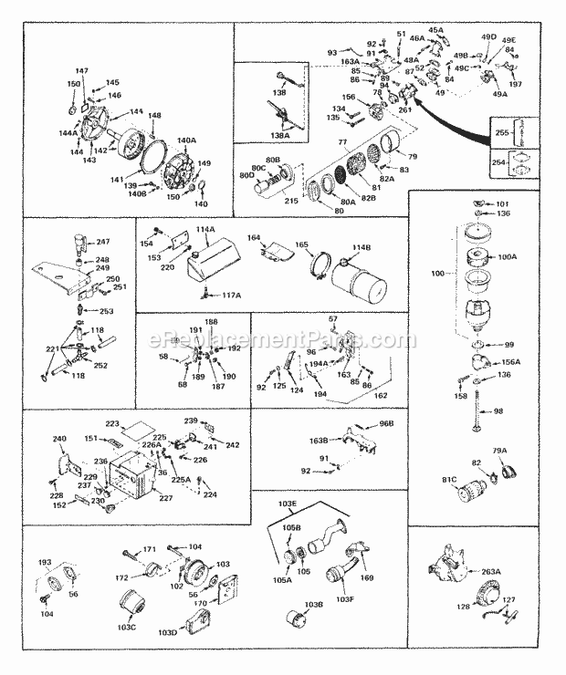 Tecumseh H30-35168G 4 Cycle Horizontal Engine Engine Parts List #2 Diagram