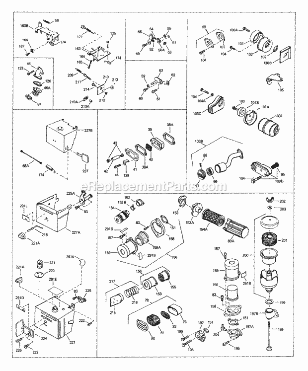 Tecumseh H30-35312N 4 Cycle Horizontal Engine Engine Parts List #2 Diagram