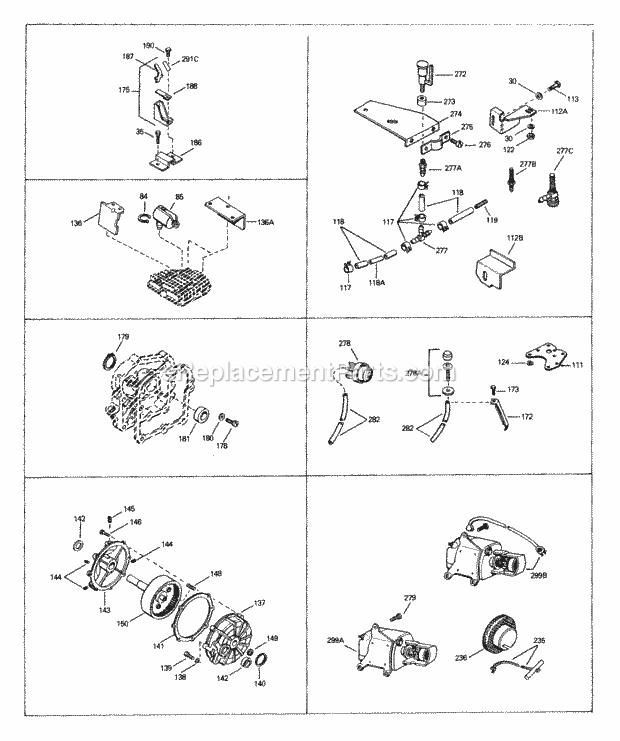 Tecumseh H35-45235M 4 Cycle Horizontal Engine Engine Parts List #3 Diagram