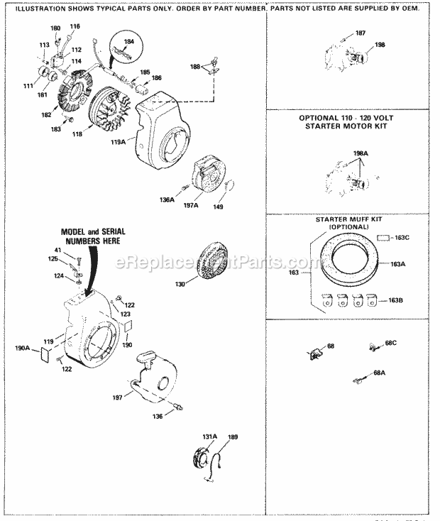 Tecumseh H35-45554R 4 Cycle Horizontal Engine Engine Parts List #3 Diagram