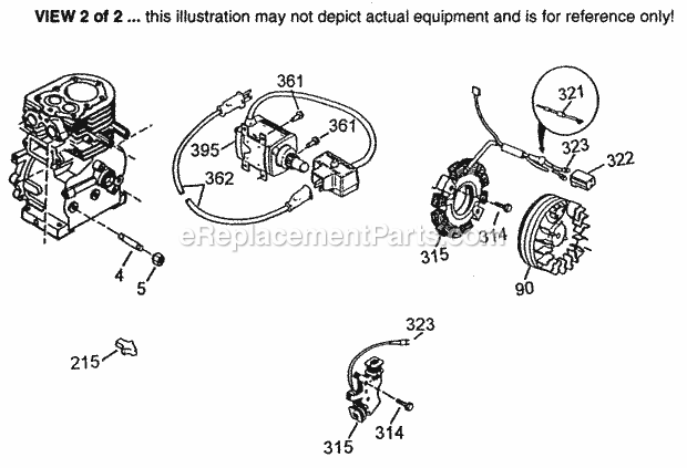 Tecumseh H70-130261N 4 Cycle Horizontal Engine Engine Parts List #2 Diagram