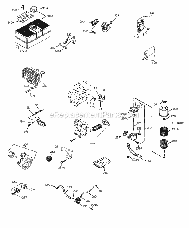 Tecumseh HM100-159090V 4 Cycle Horizontal Engine Engine Parts List #Hm1003b Diagram