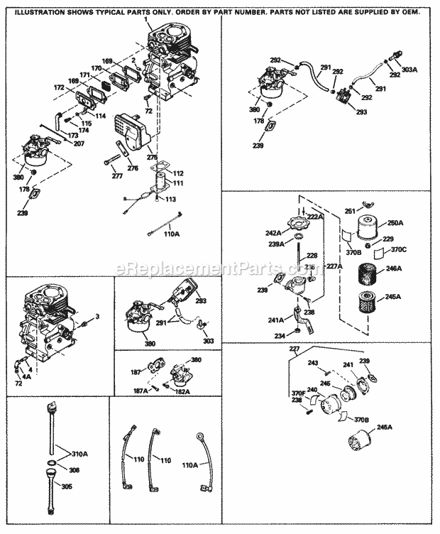 Tecumseh HM80-155408L 4 Cycle Horizontal Engine Engine Parts List #2 Diagram