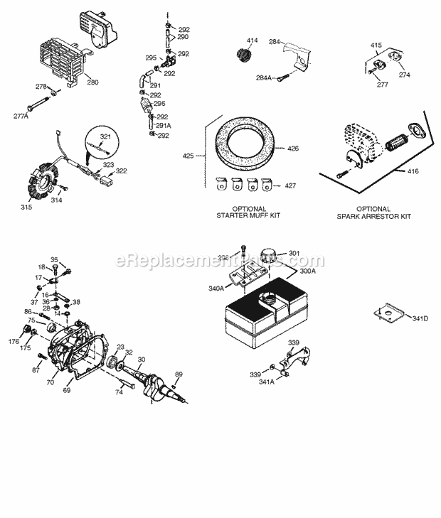 Tecumseh HM80-155680U 4 Cycle Horizontal Engine Engine Parts List #Hm80rs3 Diagram