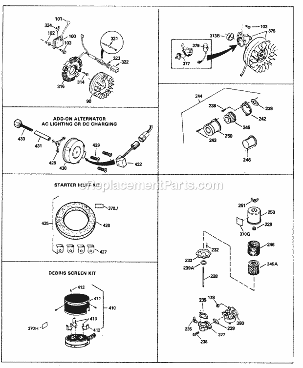 Tecumseh HS40-55571P 4 Cycle Horizontal Engine Engine Parts List #3 Diagram