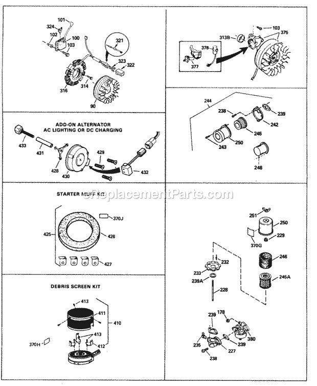 Tecumseh HS40-55580N 4 Cycle Horizontal Engine Engine Parts List #3 Diagram