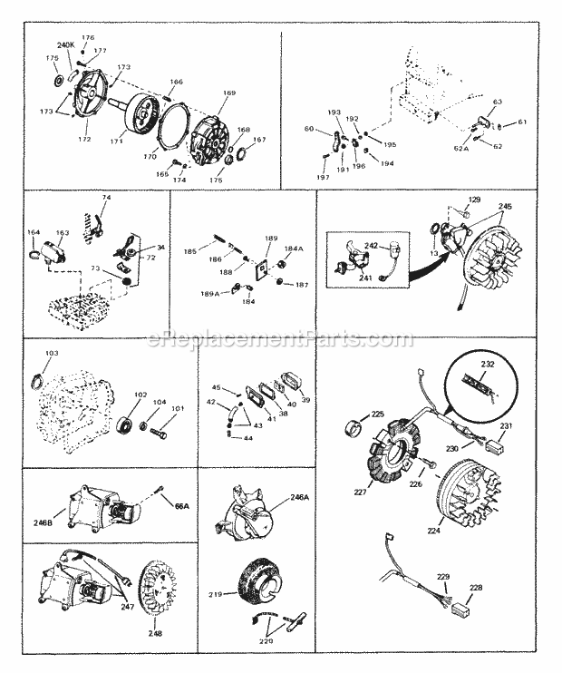 Tecumseh HS50-67133B 4 Cycle Horizontal Engine Engine Parts List #2 Diagram