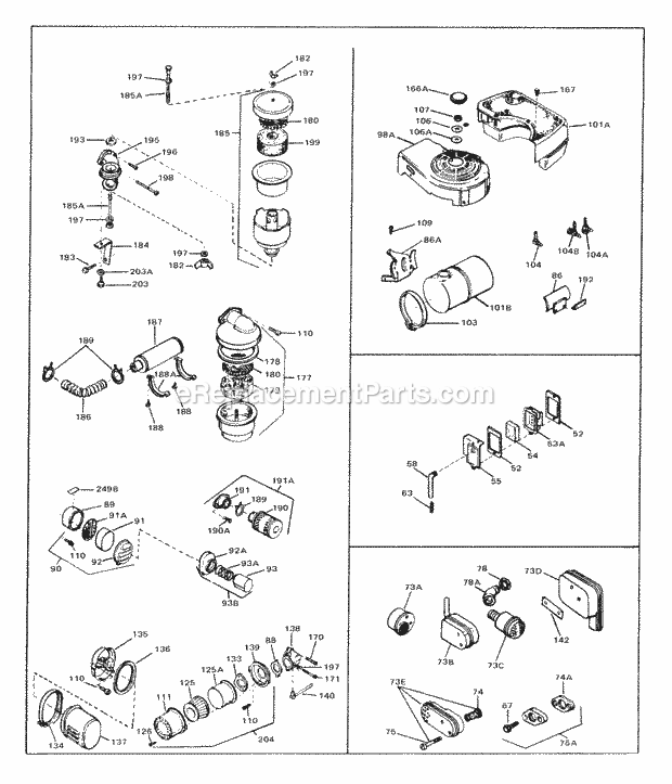 Tecumseh LAV35-40840K 4 Cycle Vertical Engine Engine Parts List #3 Diagram