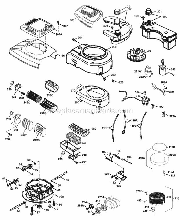 Tecumseh LEV100-335013B 4 Cycle Vertical Engine Engine Parts List #Lev_Pg2 Diagram