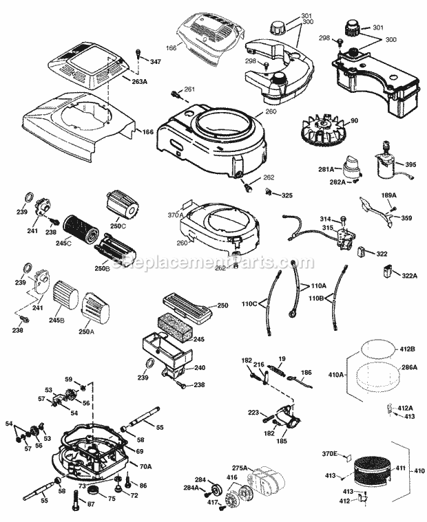 Tecumseh LV195EA-362003D 4 Cycle Vertical Engine Engine Parts List #Lev_Pg2 Diagram