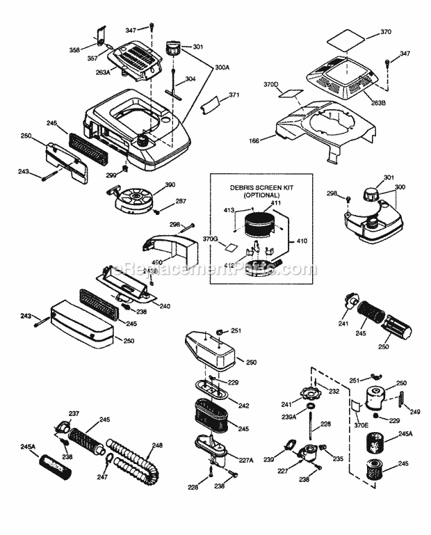 Tecumseh OVRM60-21005C 4 Cycle Vertical Engine Engine Parts List #2 Diagram
