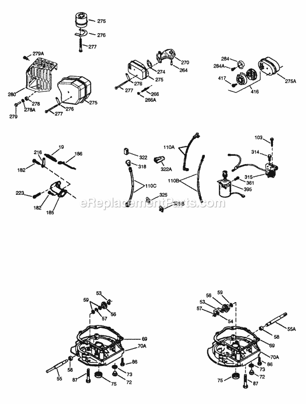 Tecumseh OVRM60-21005C 4 Cycle Vertical Engine Engine Parts List #3 Diagram