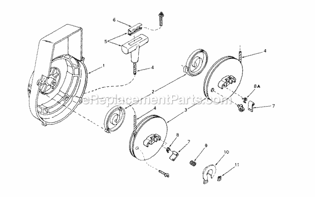 Tecumseh RS-590461 Starter Part Recoil Starter Diagram