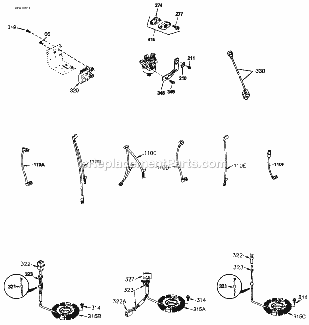 Tecumseh SBV-SBV-2324A 4 Cycle Short Block Engine Engine Parts List #3 Diagram
