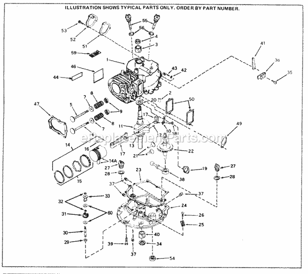 Tecumseh SBV-SBV-244 4 Cycle Short Block Engine Engine Parts List Diagram