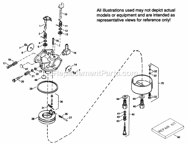 Tecumseh TEC-632395 Carburetor Part Carburetor Diagram