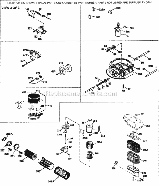 Tecumseh TVS105-53116H 4 Cycle Vertical Engine Engine Parts List #3 Diagram