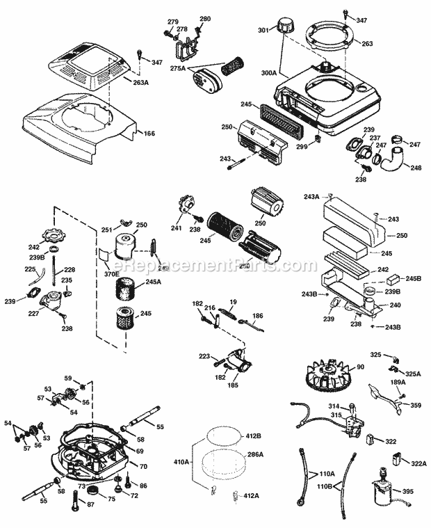 Tecumseh TVS115-56802D 4 Cycle Vertical Engine Engine Parts List #2 Diagram