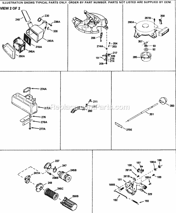 Tecumseh TVS600-661-25 2 Cycle Vertical Engine Engine Parts List #2 Diagram