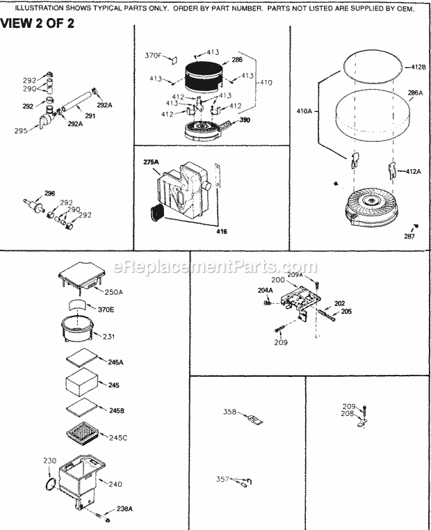 Tecumseh TVS840-8002 2 Cycle Vertical Engine Engine Parts List #2 Diagram