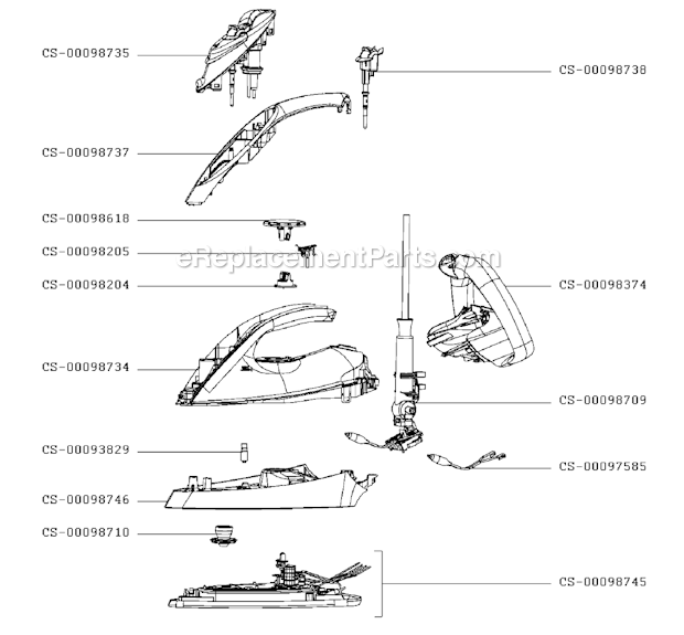 T-Fal FV4379U0/90 UltraGlide EasyCord Page A Diagram