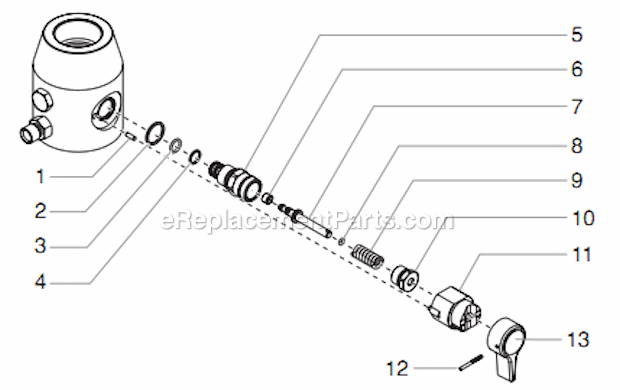 Titan 400 (Lowboy) Advantage Electric Piston Pump Fluid Section Assembly Diagram