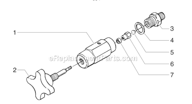 Titan 6900 (759-695) (1 Gun Self-Propelled) PowrLiner Bleed Valve Assembly Diagram